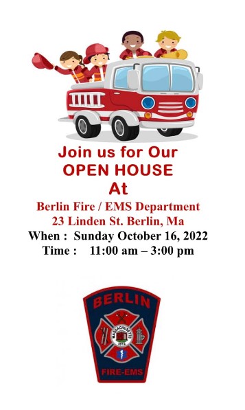Fire Dept Open House - Sunday, October 16th from 11AM-3PM