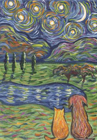 Van Gogh with a Pet Twist
