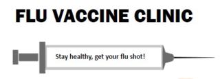 2022 FLU CLINIC SCHEDULE - 21 regional dates... Berlin's clinic = Thurs., Oct. 6th from 3:30 - 6:00 p.m at BMS