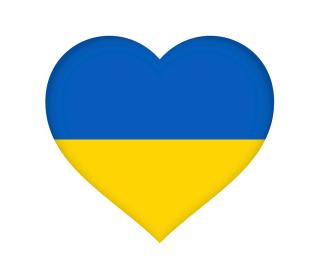 Ukraine Flag Colored Heart  by Roy Pedersen
