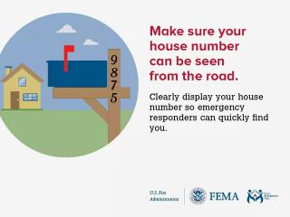 FEMA PSA promoting the use of visible house numbers to aid in public safety response times.